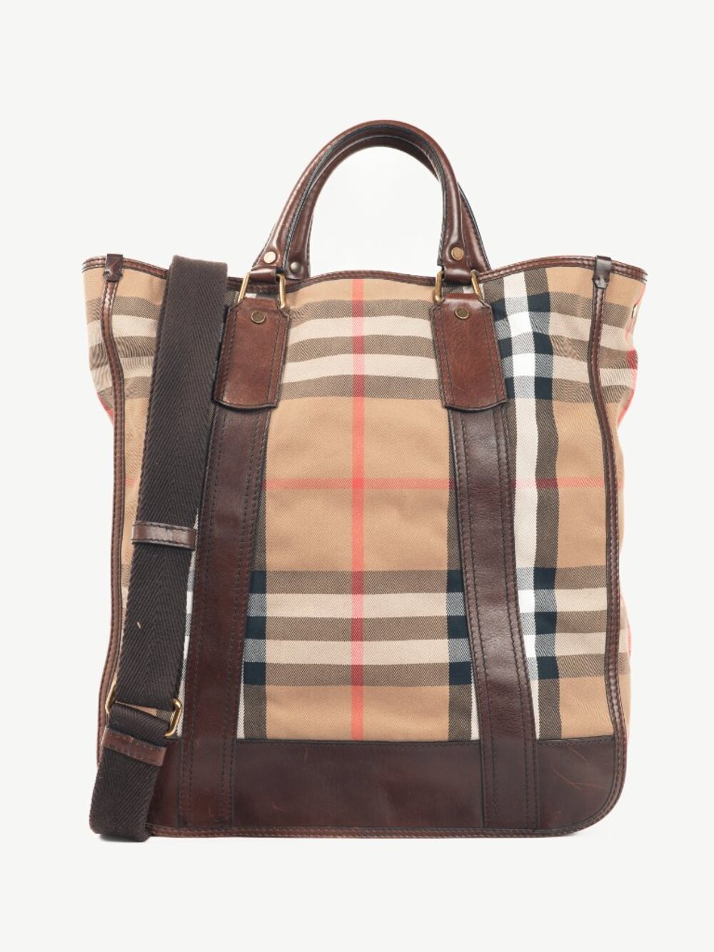 Burberry Maynard "Ebony" Vintage Washed Check Tote